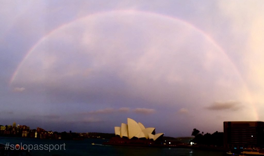 Rainbow over Sydney Opera House