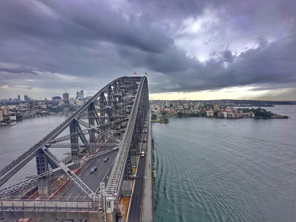 View of Sydney Harbour Bridge from Pylons Lookout