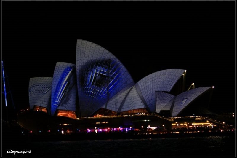 View of Sydney Opera House during Sydney Vivid